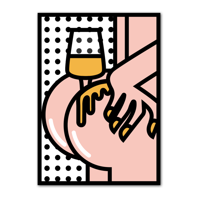 Klebstoff vom Rebstock (gelbgold) - 060820 - Hony | Kunstdruck