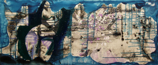 Powrót z gwiazd. Czas, 41x98 akryl olej płótno