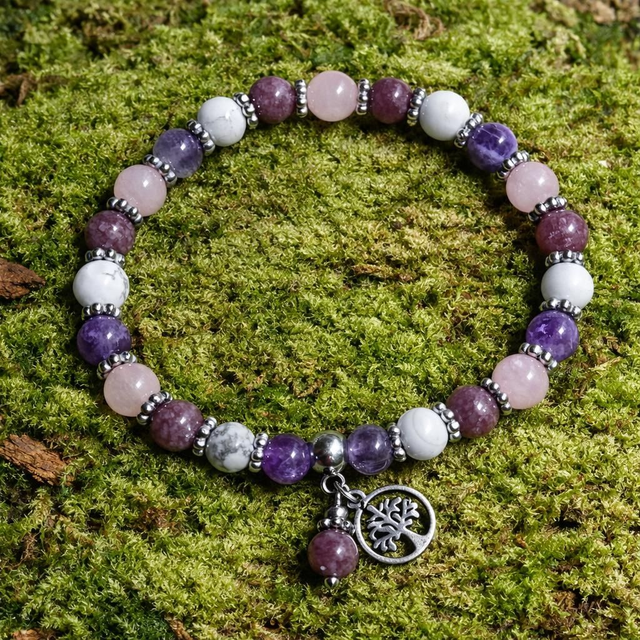 Bracelet synergie - Refuge du Cœur &amp; Apaisement intérieur