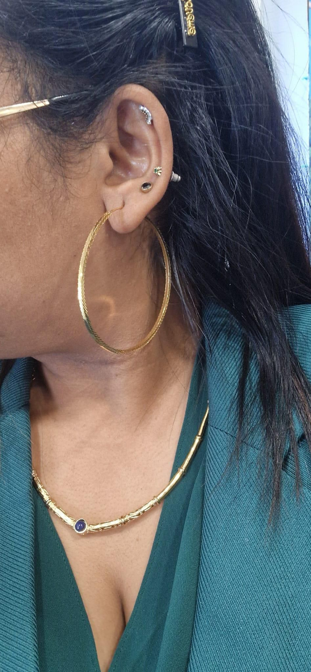 Boucle d'oreille soleil 7 cm