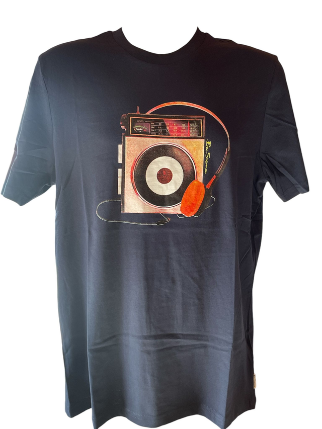 Ben Sherman 0078215 Portable Radio Tee - Navy