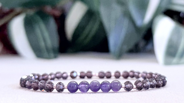 Bracelet | Améthyste - Éléments Facettés 1