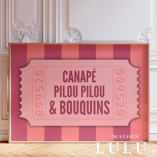 Affiche Canapé Pilou Pilou Et Bouquins