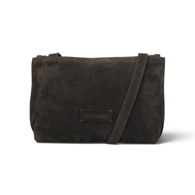 Shabbies Amsterdam Festival Big Crossbody Oiled Suède Dark Brown