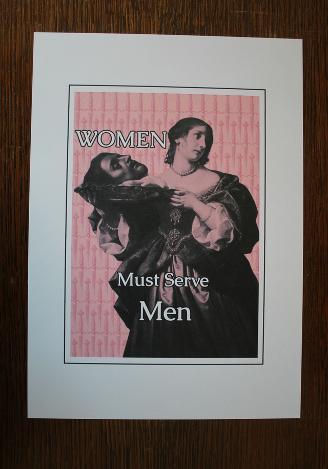 Card "Women Must Serve Men"