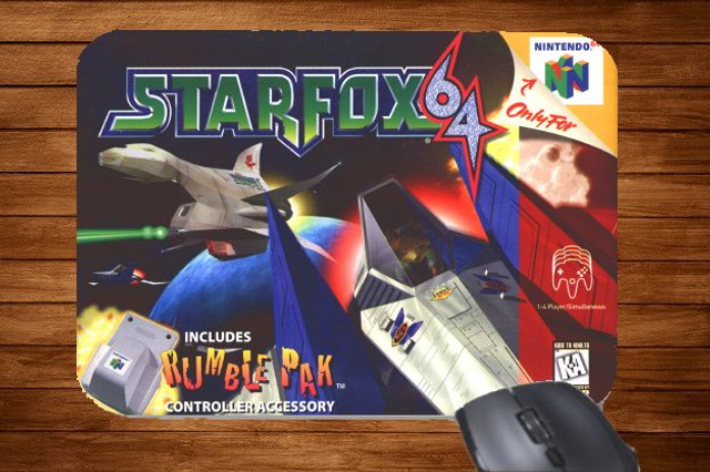 N64 Nintendo 64 Starfox 64 Printed Mouse Mat