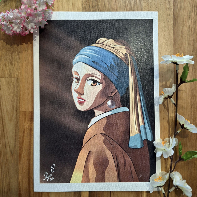 &quot;La jeune fille à la perle &quot; revisité - A4