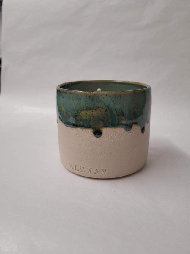 Forest Rain Refillable Ceramic Jar Soy Wax Candle - ES-019