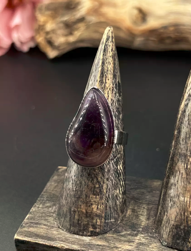 Bague Améthyste ajustable 