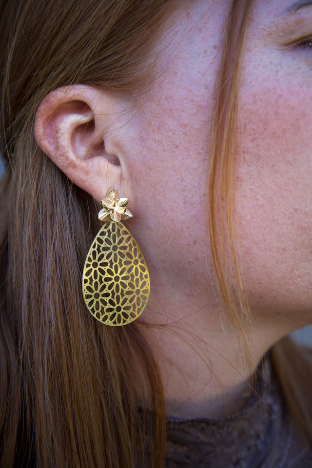 Metall Ohrringe "eleganz" gold