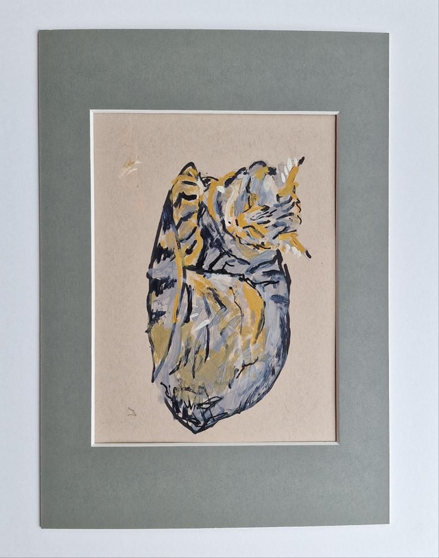 Cat painting A5