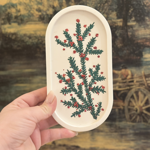 JESMONITE CHRISTMAS OVAL TRAY