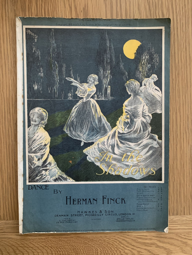 Dance Antique Sheet Music 1910 Herman Finck