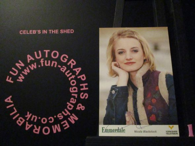 Nicola Wheeler (Nicola Blackstock) Original Emmerdale Yorkshire Tv Logo Pre-Print Cast Card (1)