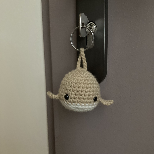 Porte-clés baleine au crochet