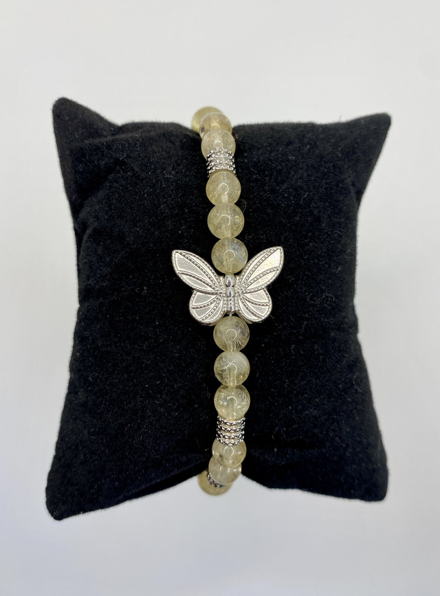 Bracelet &quot;Effet Papillon&quot; – Citrine de Madagascar