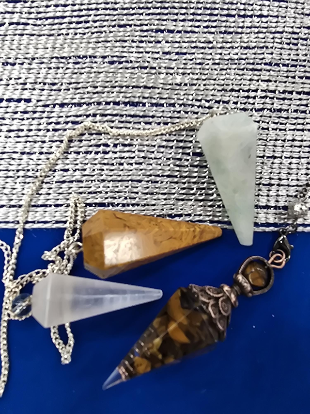Crushed Gemstone Pendulums