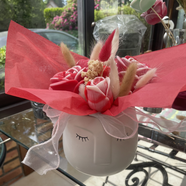 Bouquet rouge et blanc 