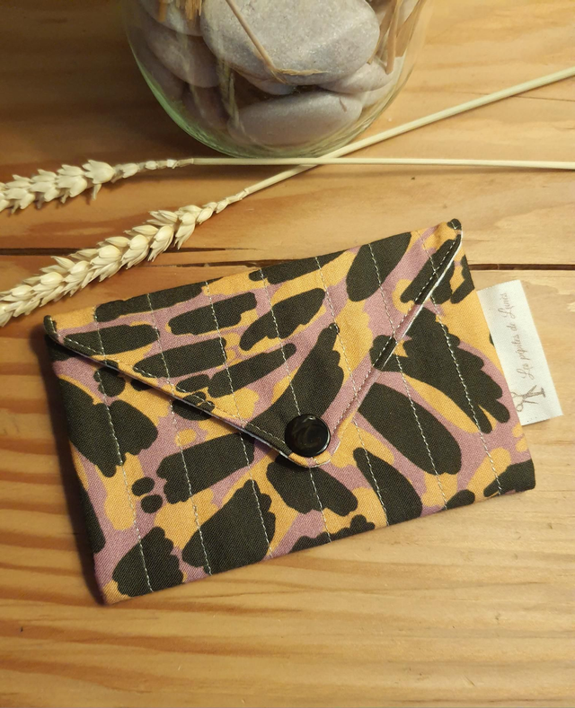 Mini pochette noir et taupe