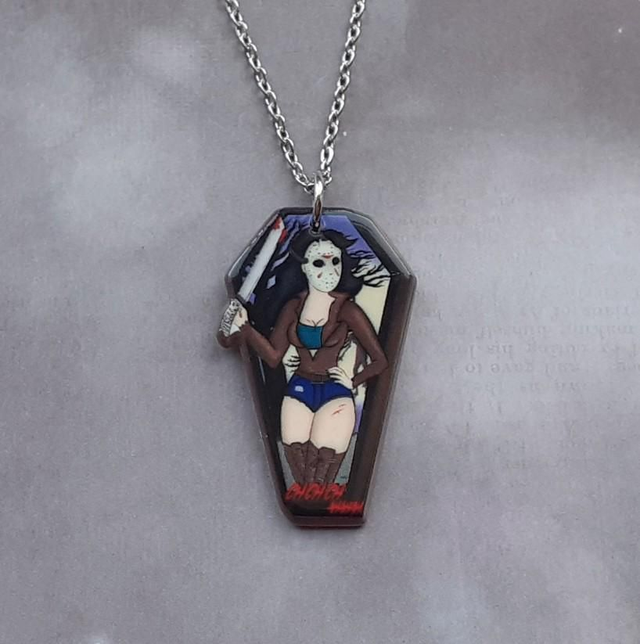 Slasher Woman Coffin Necklace