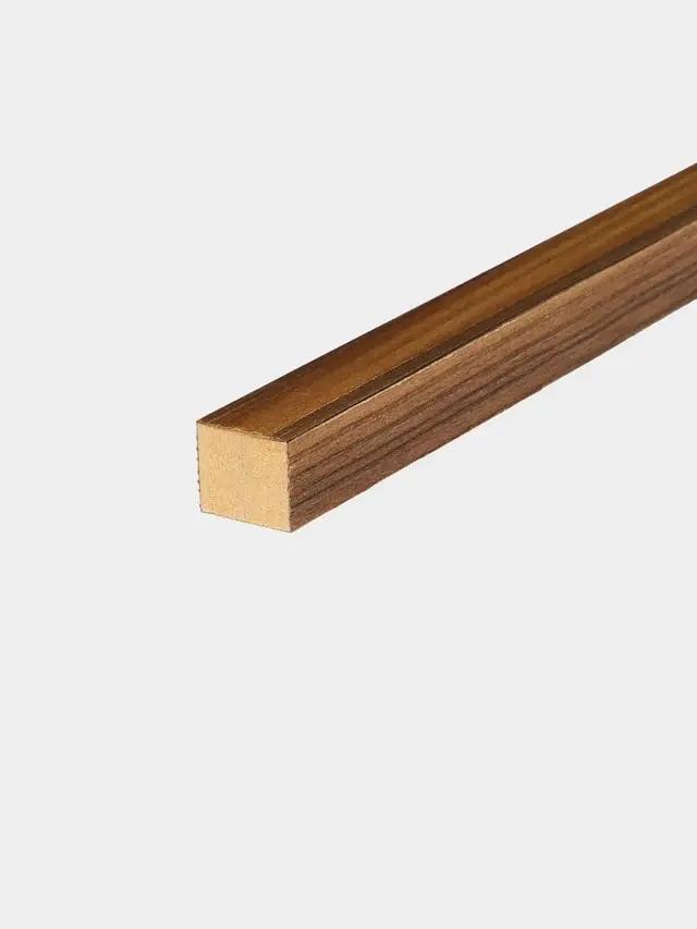 Woodupp Lamelle de finition Mélèze Fumé Feutre noir 300 cm (Réf-1622)