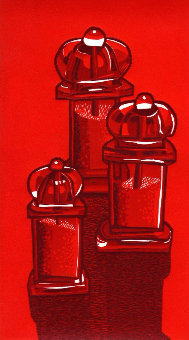 Salt Cellars on Red
