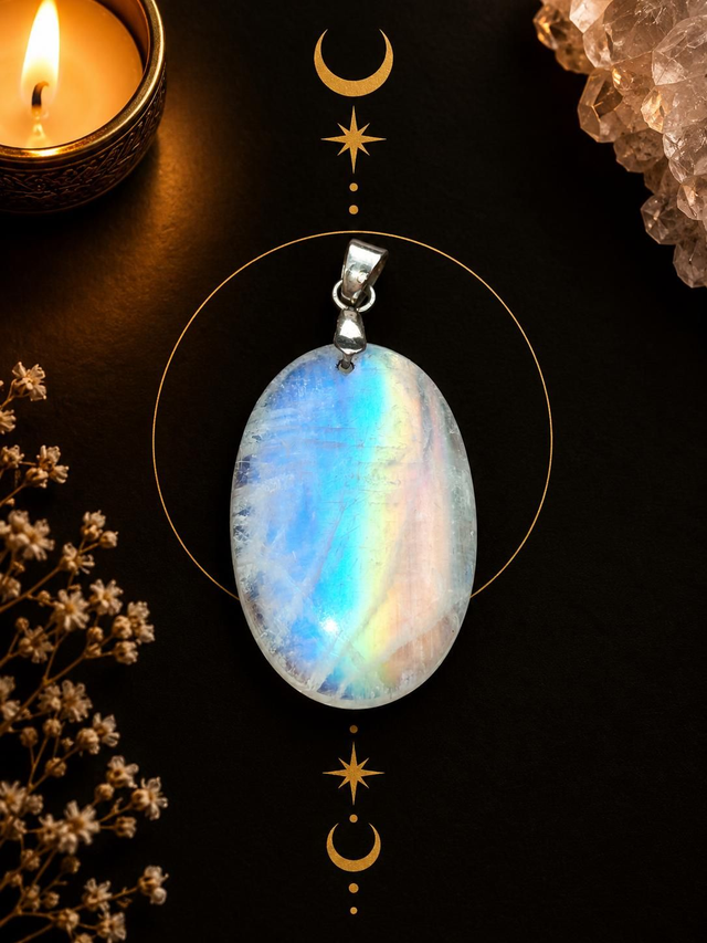 Pendentif pierre de lune 
