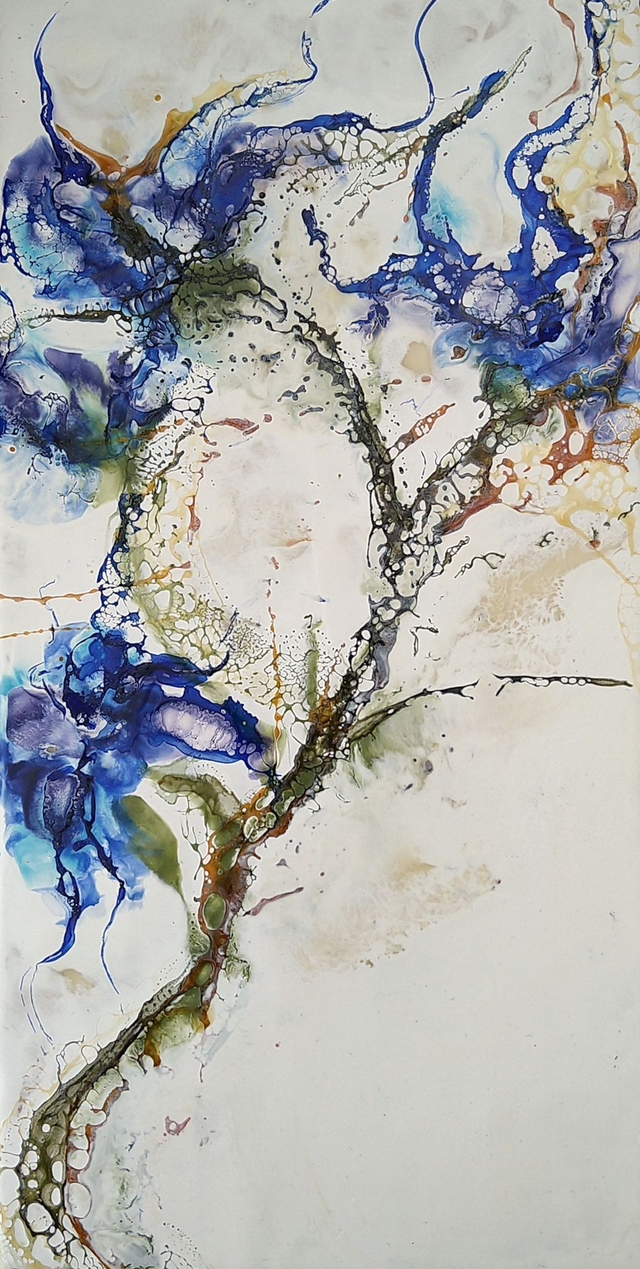 Encaustic korenbloemen