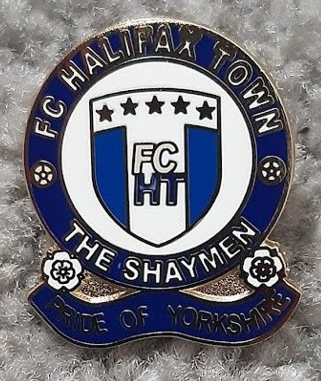 2025/2026 FC Halifax Town Pride of Yorkshire Enamel Pin Badge Blue Sash 