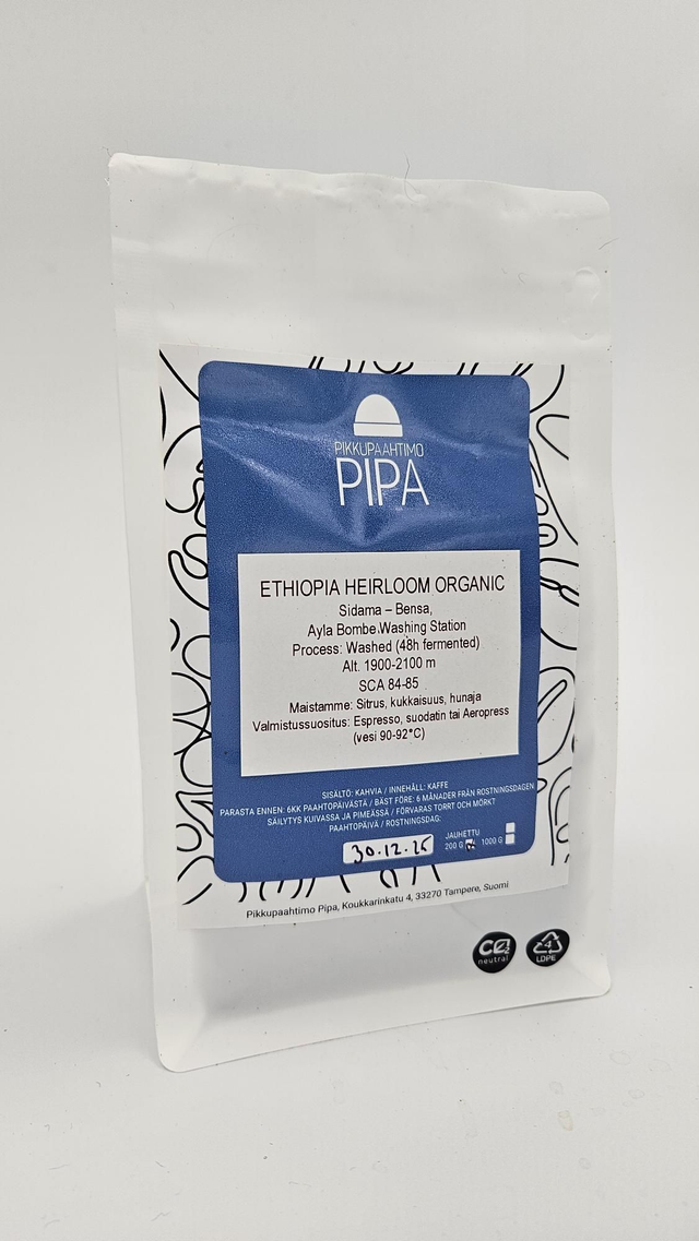 Ethiopia Heirloom Organic - sitruksinen erikoiskahvi