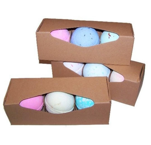 Lot de 3 bombes de bain effervescent 200grs 