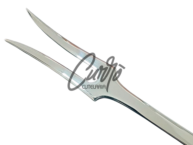 Garfo Churrasco Elmo Cabo Madeira e Resina 8 Polegadas