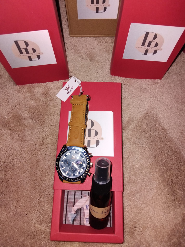 Coffret 1 parfum + 1 montre homme OLEVS