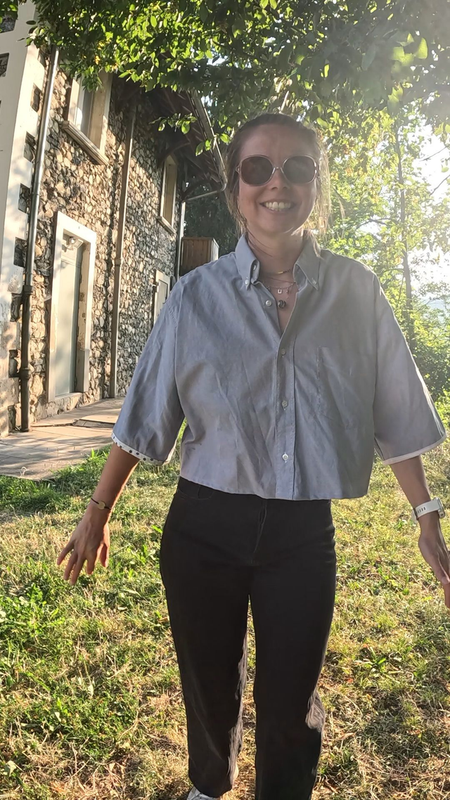 Chemise upcyclée grise