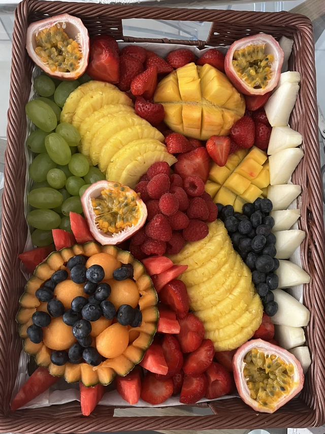 Plateau de fruits découpés