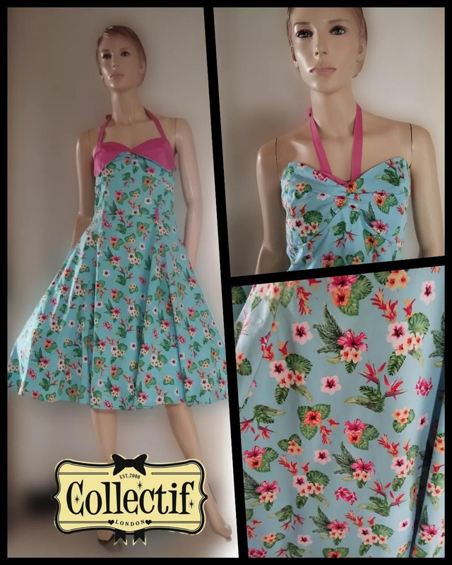 Robe Collectif 50s Paradise Ginger Wing Bust T38/42