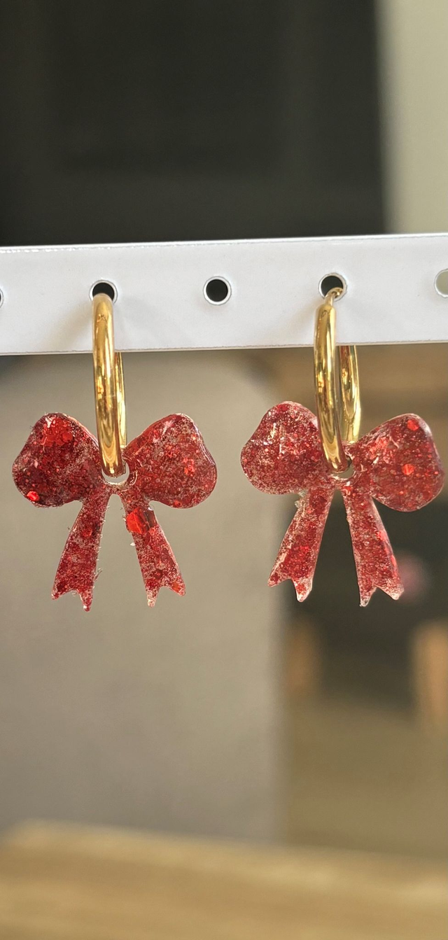 Pampilles ADELE - Rouge pailletées