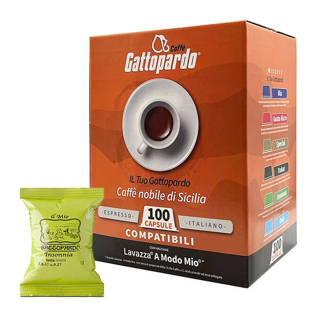 100 Capsule Caffè Gattopardo To.Da Compatibili Lavazza A Modo Mio