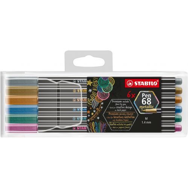 STABILO Pen 68 Metallic 6 Pack ( beställningsvara )