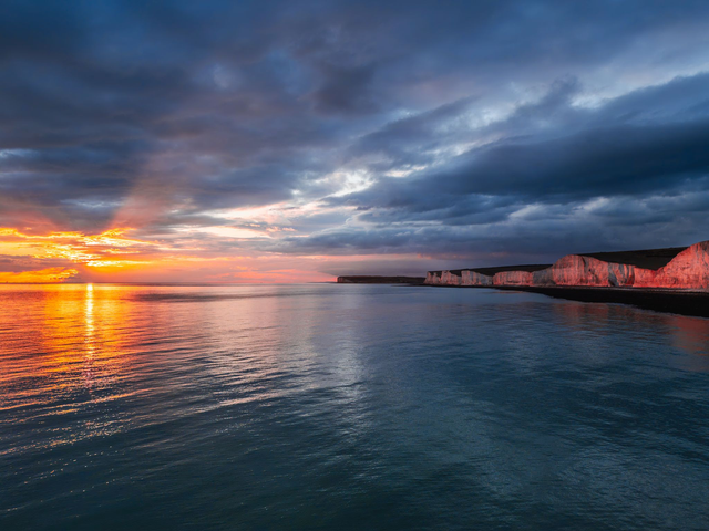 Birling Gap &amp; Seven Sisters at Sunset - Eastbourne | Prints &amp; Mounts | Landscape Photography