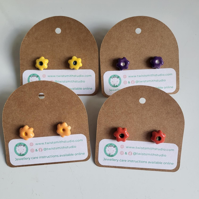 Daisy Stud Earrings - 4 Colourways Available