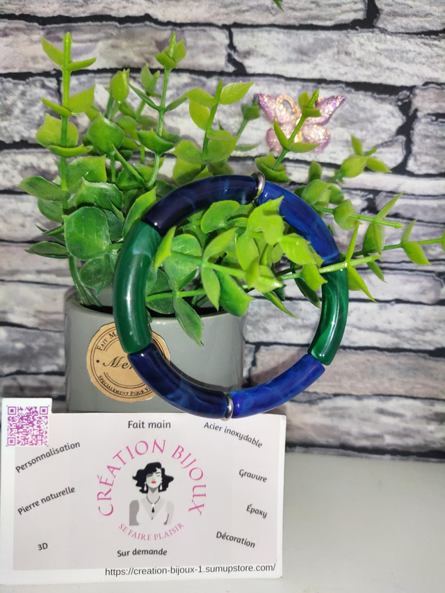 Bracelet perles incurvé 