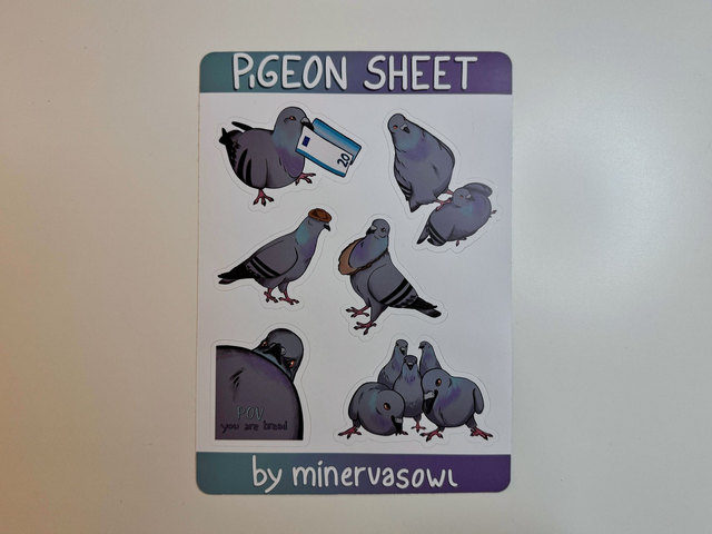 Pigeon Stickersheet - Action