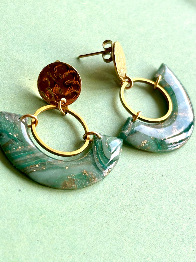 Boucles « Aura de Jade »