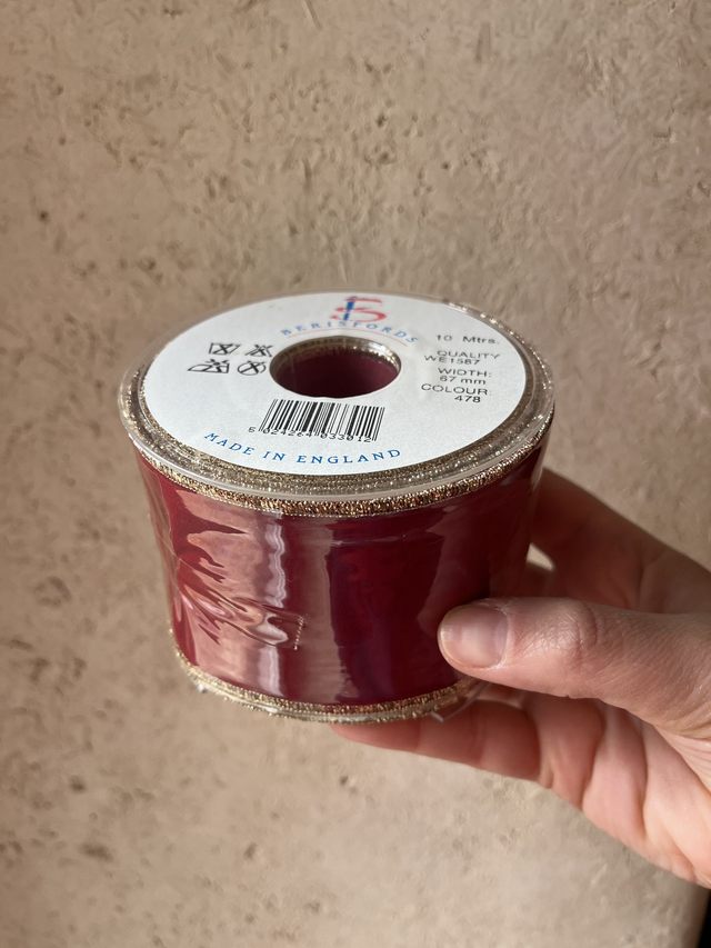 Noeuds rouges velours recyclés