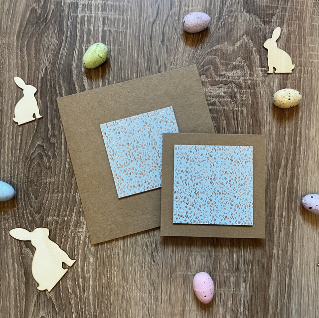 Blue Bunny Easter Card