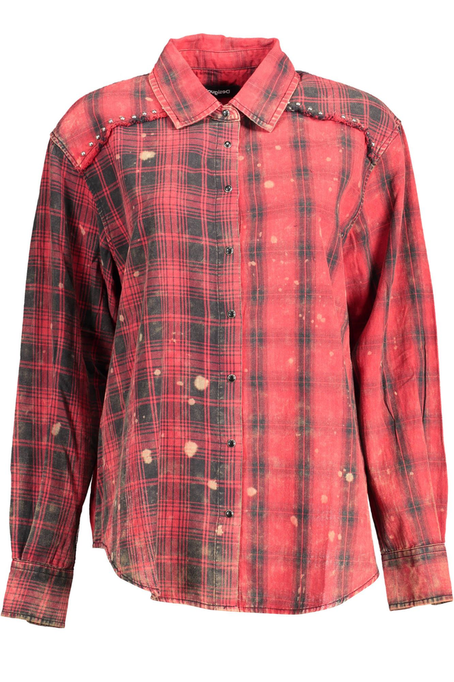 DESIGUAL CAMICIA MANICHE LUNGHE DONNA ROSSO