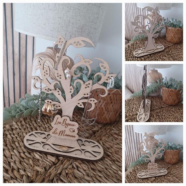 Porte bijoux en bois “Arbre de Vie” personnalisé – Rangement élégant 💍🌳