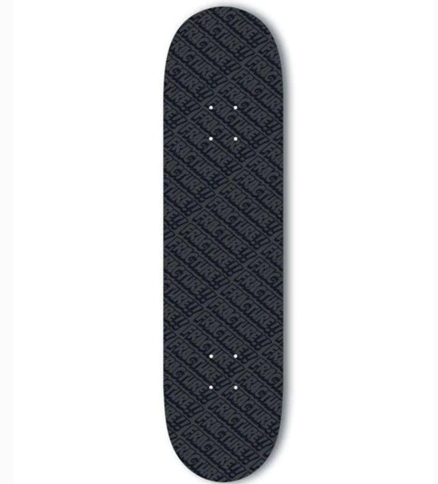 Fracture All Over Black Comic Skateboard Deck - 8.0”