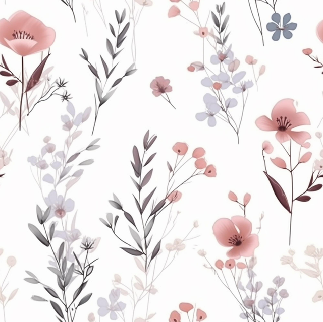 Jersey EP 0,5m Mohnblume auf weiß 